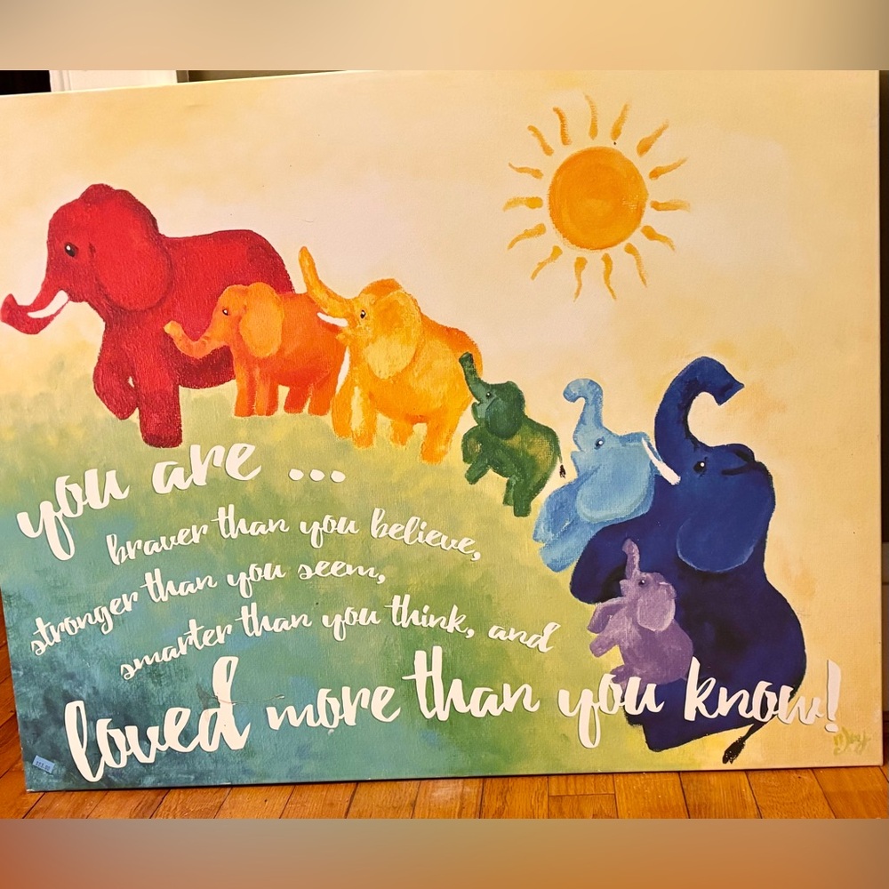 Vibrant Elephant Parade Wall Art